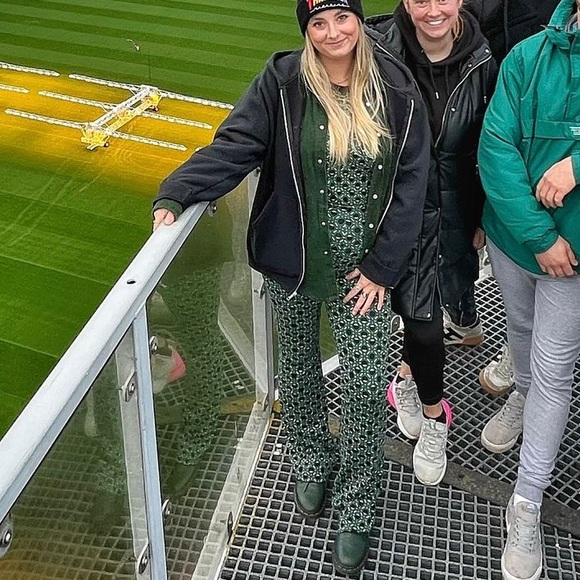 ZARA Green Patterned Women's Two Piece - Picture 4 of 7